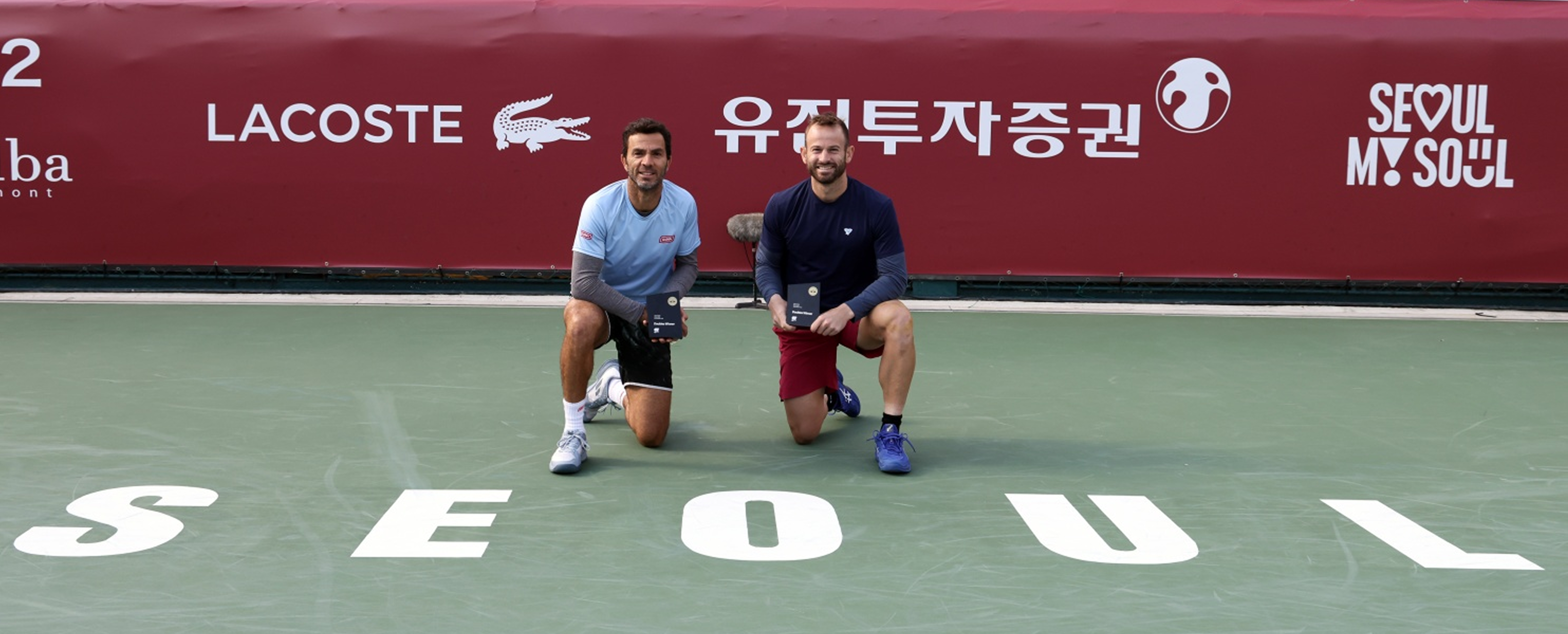 Seoul Open tennis players at Olympic Park Tennis Center